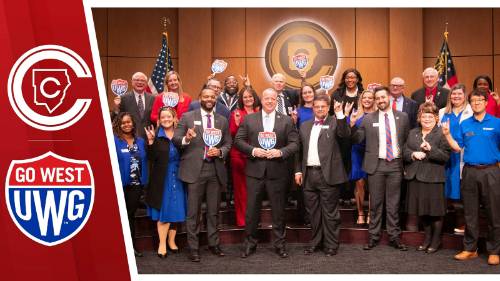 Cobb County District and 沙巴官网 professors group photo