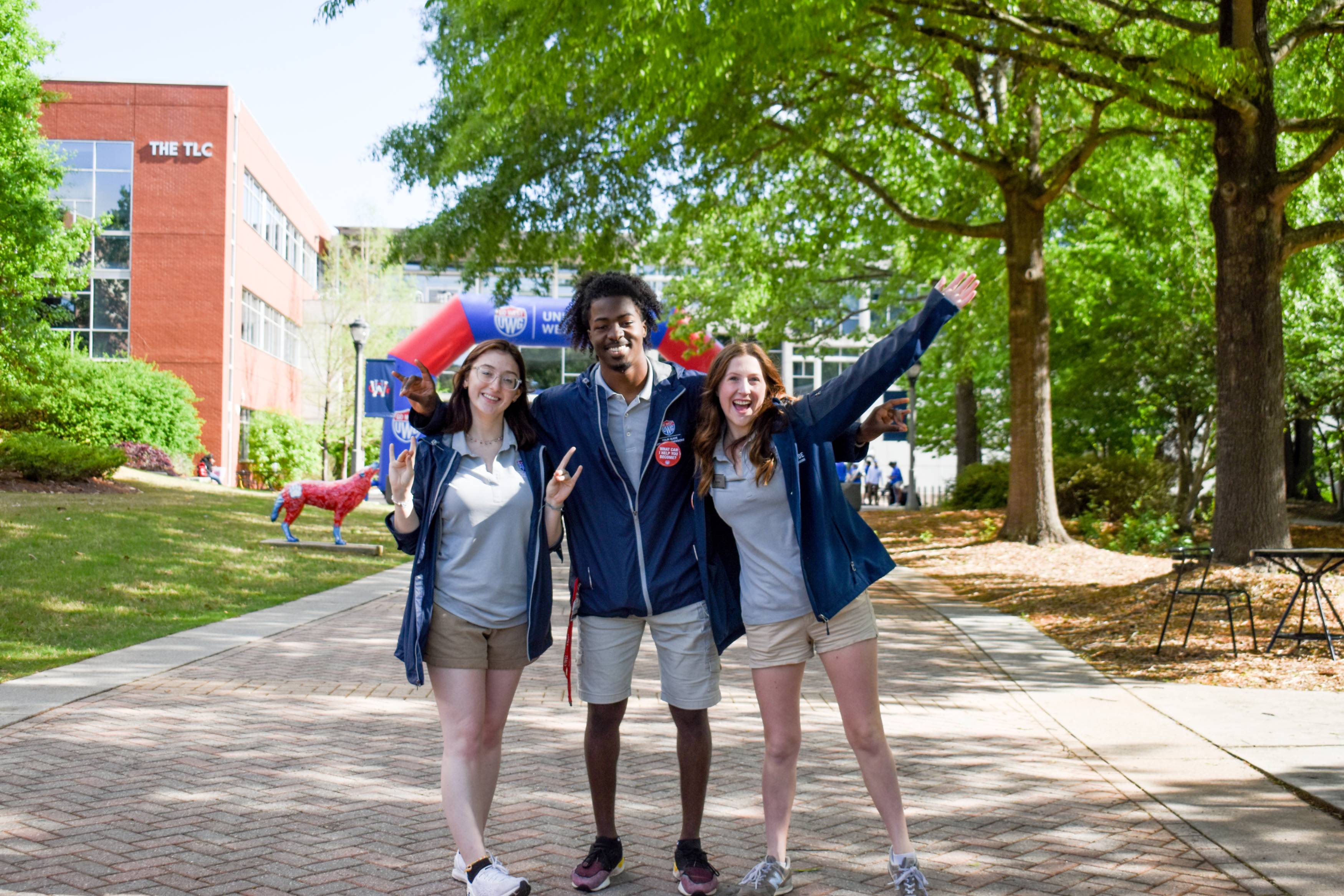 Students gathered during preview day
