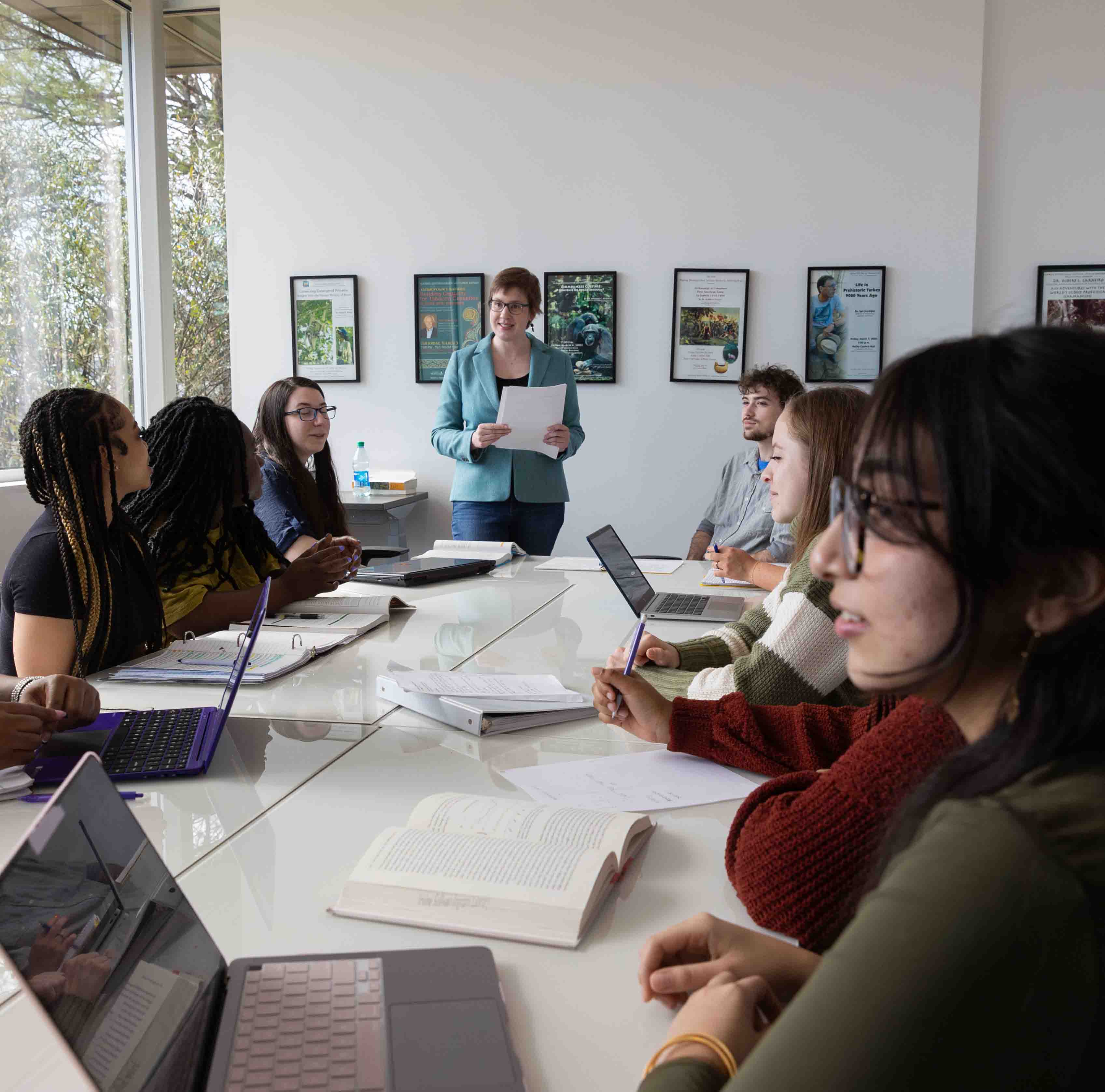 Group of students meeting for the sociology club