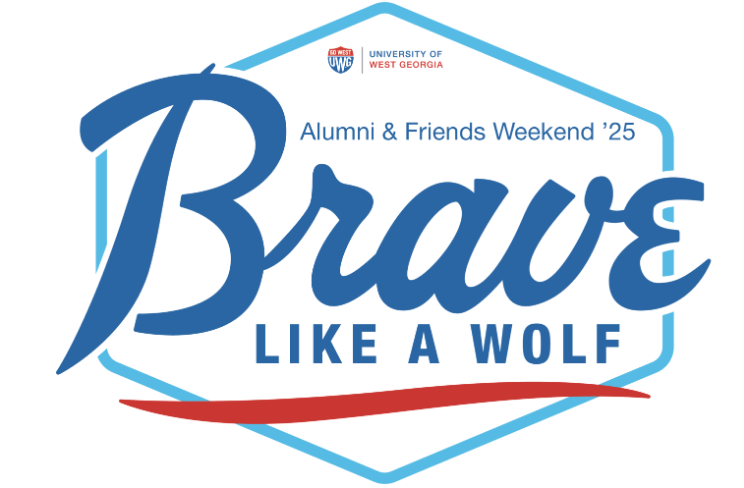 Brave like a wolf alumni weekend '25 logo
