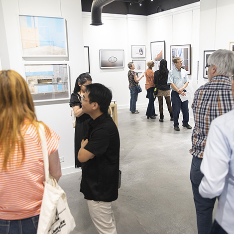 interior Vault Gallery with people viewing art