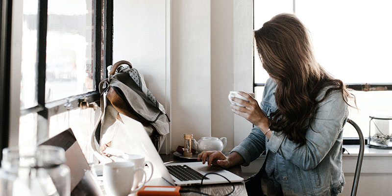 person on laptop