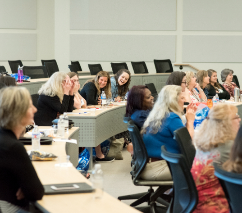 conference participants in the newnan lecture hall