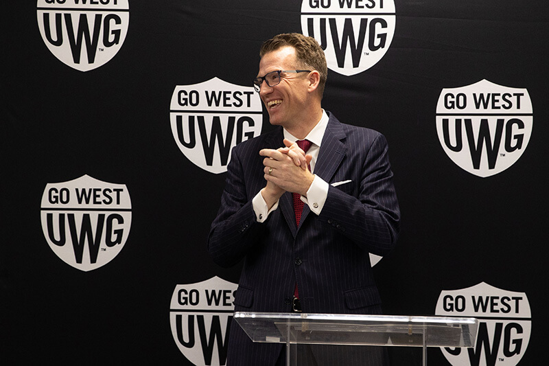 Dr. Brendan Kelly at a press conference announcing the national recognition.