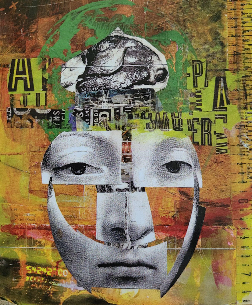 collage with face
