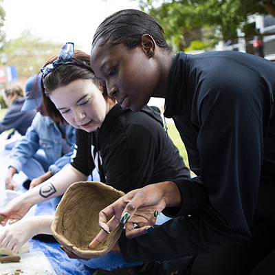 open house pottery making demo