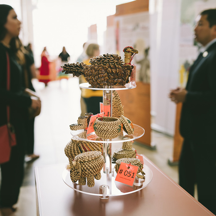 exhibition with basketry